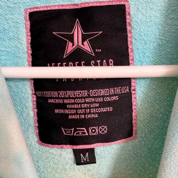 Jeffree Star Tie Dye Snowcone Pullover Hoodie Pink Blue Yellow Medium - Picture 4 of 4